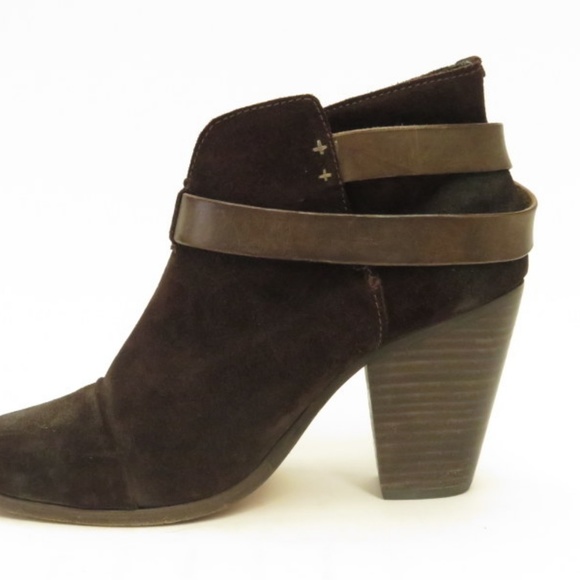 Rag & Bone Harrow Ankle Boot Dark Burgundy Brown - Picture 4 of 8